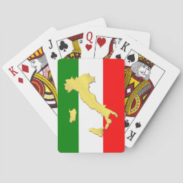 金ゴールドイタリア地図イタリアン国旗 トランプ