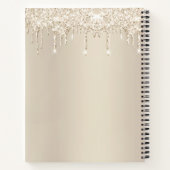 金ゴールドイチゴグリッタードリップス菓子 ノートブック (裏面)