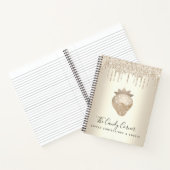 金ゴールドイチゴグリッタードリップス菓子 ノートブック (内部)