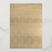 金ゴールドイチョウ葉エレガントな結婚式 箔招待状 (裏面)