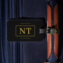 金ゴールドイニシャルモノグラムブラック