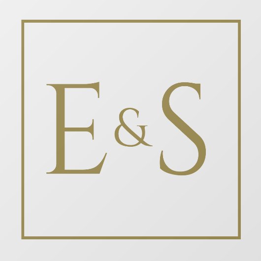 金ゴールドイニシャル結婚のウィンドウの固定 ウィンドウサイン (シート)