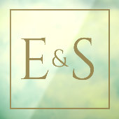 金ゴールドイニシャル結婚のウィンドウの固定 ウィンドウサイン (シート3)