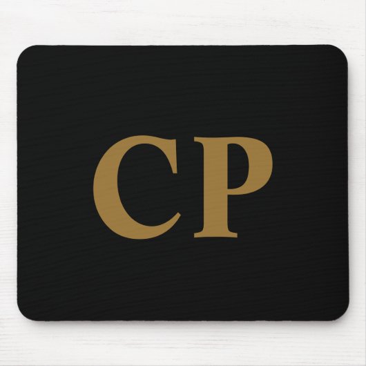 金ゴールドイニシャル マウスパッド (正面)