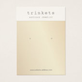 金ゴールドイヤリングジュエリー表示カード (正面)