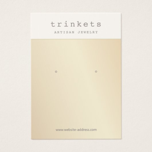 金ゴールドイヤリングジュエリー表示カード (正面)