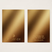 金ゴールドイヤリングホルダー表示カードのロゴ金ゴールド (正面&裏面)