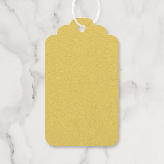 金ゴールドイラストレーションの雄トルコのファーン離れテール ギフトタグ (裏面)