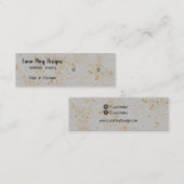 金ゴールドインクのスプラッタジュエリーディスプレイ名刺 スキニー名刺 (正面/裏面)