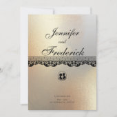 金ゴールドインクエレガントな結婚式 招待状 (正面)