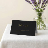 金ゴールドインクスタイル披露宴表番号座席表 プレイスカード