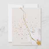 金ゴールドインク結婚式招待状 サンキューカード (裏面)