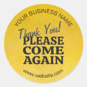 金ゴールドインスパイアヴィンテージありがとう ラウンドシール (正面)