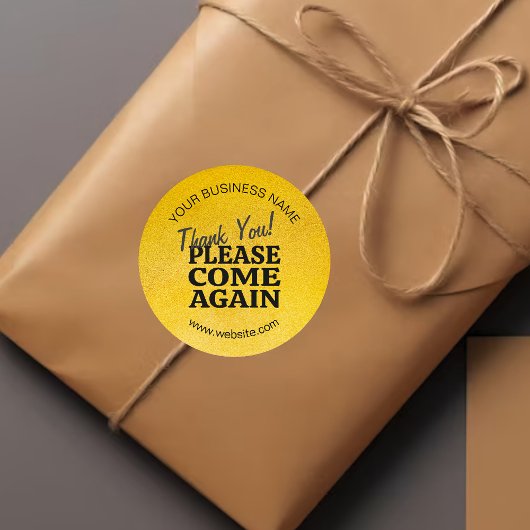 金ゴールドインスパイアヴィンテージありがとう ラウンドシール