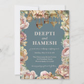 金ゴールドインディアンメンディアラビアンナイツパステル 招待状 (正面)