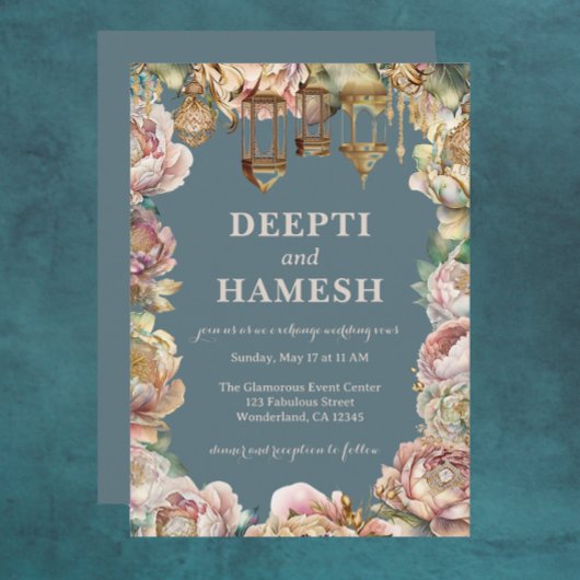 金ゴールドインディアンメンディアラビアンナイツパステル 招待状