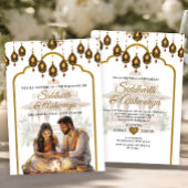 金ゴールドインディアン結婚の儀式ロカヒンズーのボリウッド 招待状