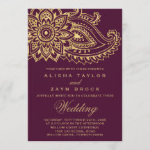 金ゴールドインディアン結婚ペイズリー