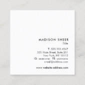 金ゴールドインフィニティシンボルウッド スクエア名刺 (裏面)