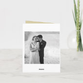 金ゴールドインフィニティシンボルクラスモノグラム結婚写真 サンキューカード (裏面)