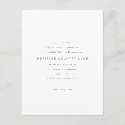 金ゴールドインフィニティシンボル最小シック エンクロージャーカード (正面)