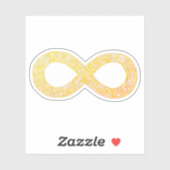 金ゴールドインフィニティ自閉症シンボルビニールシール シール (シート)