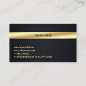 金ゴールドインブラック宇宙 名刺 (裏面)