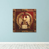 金ゴールドインペリアルイーグル キャンバスプリント (インサイチュ (ウッドフロア))