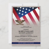 金ゴールドイーグル軍隊退職パーティの招待状 招待状 (正面)