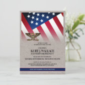 金ゴールドイーグル軍隊退職パーティの招待状 招待状 (スタンド正面)