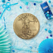 金ゴールドイーグル ペーパープレート (パーティー)