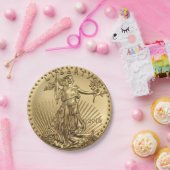 金ゴールドイーグル ペーパープレート (パーティー)