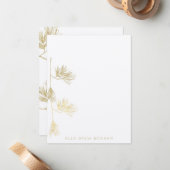 金ゴールドイースタンパインニードル分岐ノートカード ノートカード (正面/裏面インサイチュ)