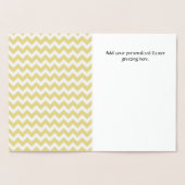 金ゴールドイースターバニーカード 箔カード (内部)