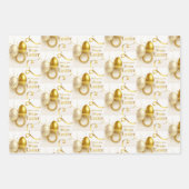 金ゴールドイースター卵 ラッピングペーパーシート (正面3)