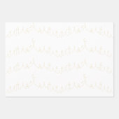 金ゴールドイードムバラクマスジドパターンデザイン ラッピングペーパーシート (正面2)