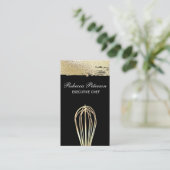 金ゴールドウィスクとゴールデンスフォイルのブラシ 名刺 (スタンド正面)