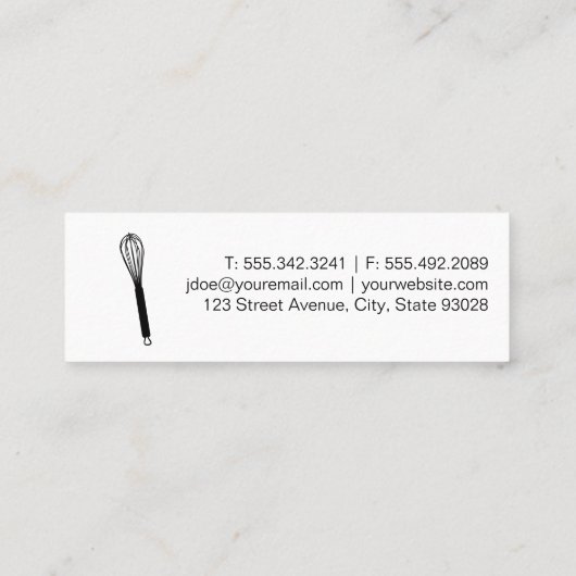 金ゴールドウィスクシェフ スキニー名刺 (裏面)