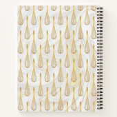 金ゴールドウィスクパターンマーブルスワーズレシピ ノートブック (裏面)