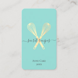 金ゴールドウィスクベーカリーシェフカテラー編集可能Qrコード 名刺