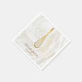 金ゴールドウィスクベーカリーパティスリーマーブルスワーズ スタンダードカクテルナプキン (角)