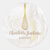 金ゴールドウィスクベーカリーパティスリーマーブルスワーズ ラウンドシール (正面)