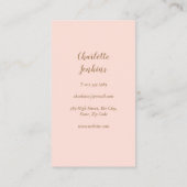 金ゴールドウィスクベーカリーパティスリー赤面ピンク 名刺 (裏面)