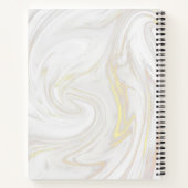 金ゴールドウィスクマーブルスワーズレシピクックブック ノートブック (裏面)