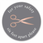 金ゴールドウィスク |ベーカリーのソーシャルディスタンスのフロアマーカー シール (正面)