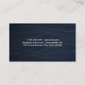 金ゴールドウィスク |抽象芸術背景 名刺 (裏面)