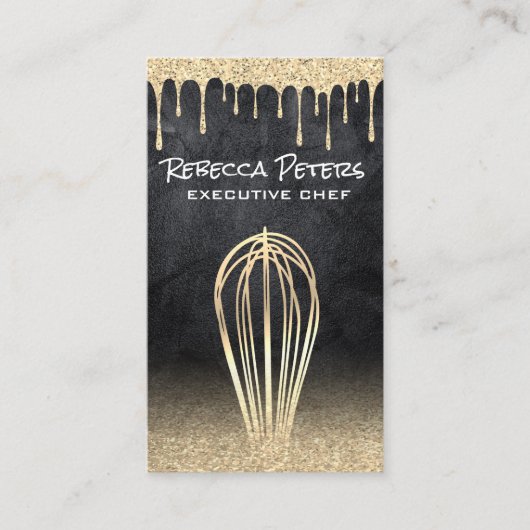 金ゴールドウィスク |金ゴールドグリッター 名刺 (正面)