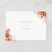 金ゴールドウィッシングウェルオータム秋フローラ結婚ズ エンクロージャーカード (裏面)