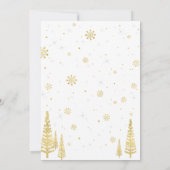 金ゴールドウィンターオネダーランド1stボーイ誕生日招待状 招待状 (裏面)