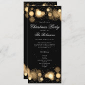 金ゴールドウィンタークリスマスパーティー招待状プログラム&メニュー 招待状 (正面/裏面)